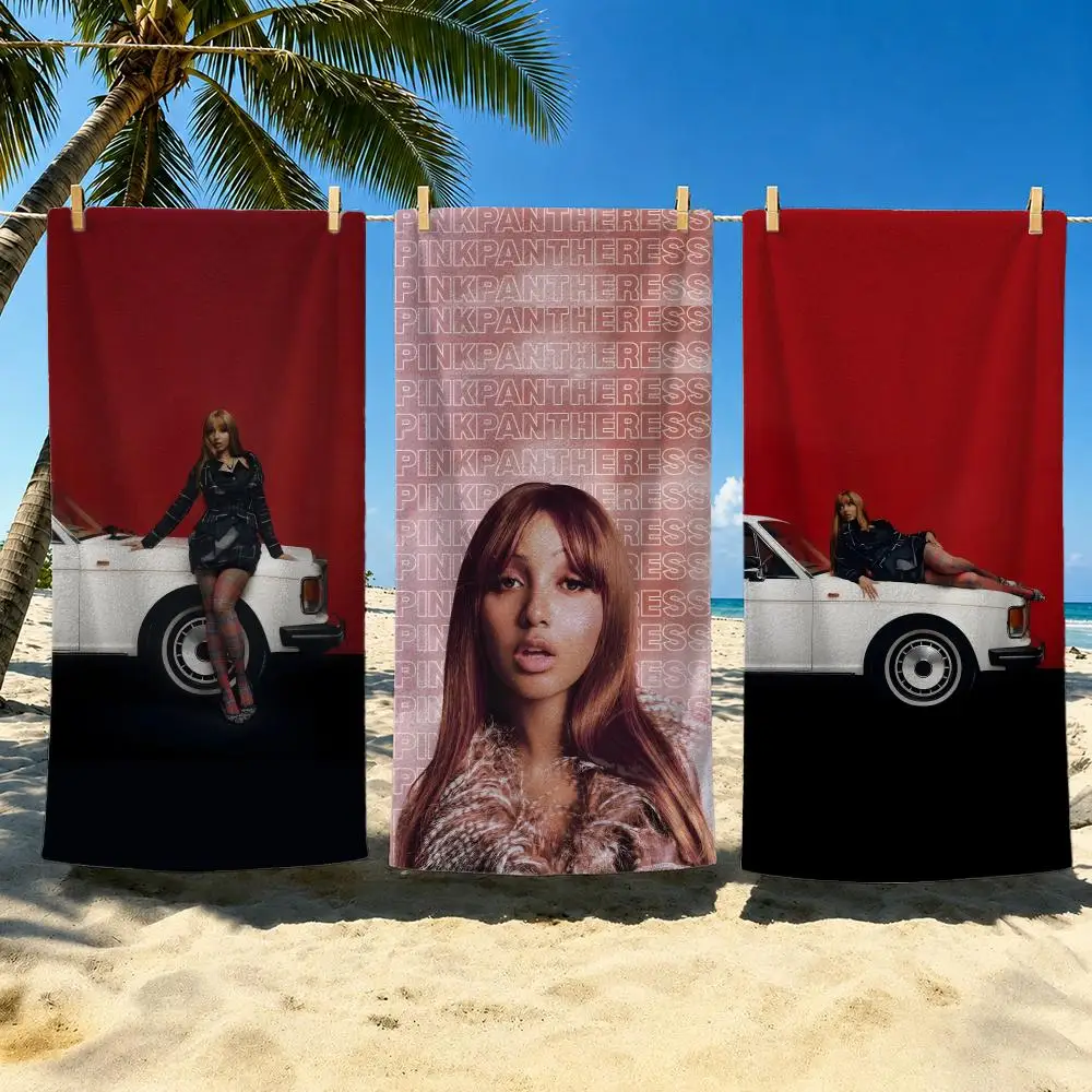 Singer P-PinkPantheress Towel Towel Soft Pool Gift For Travel Gym Shower Cool Camping Quick Dry Sports  Large Beach Towel