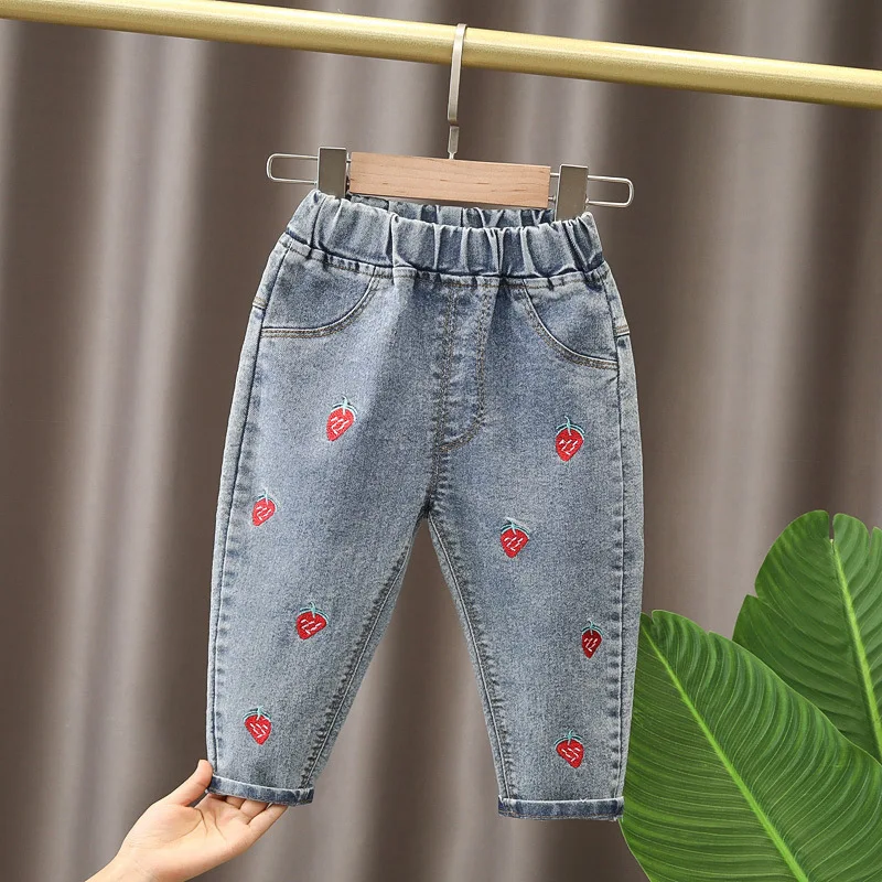 

Kids Jeans Pant Spring Autumn Casual Loose Trousers Girls Out Jeans Children's Pants 9M-4 Years Infant Baby Girls Clothing