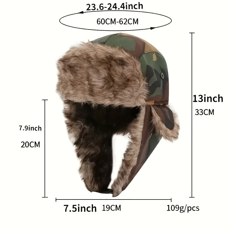 Winter Camouflage Hunter Hut Gehörschutz Warme Outdoor Bergsteigen Jagd Wandern Gehörschutz Warme Mütze – Detail 1