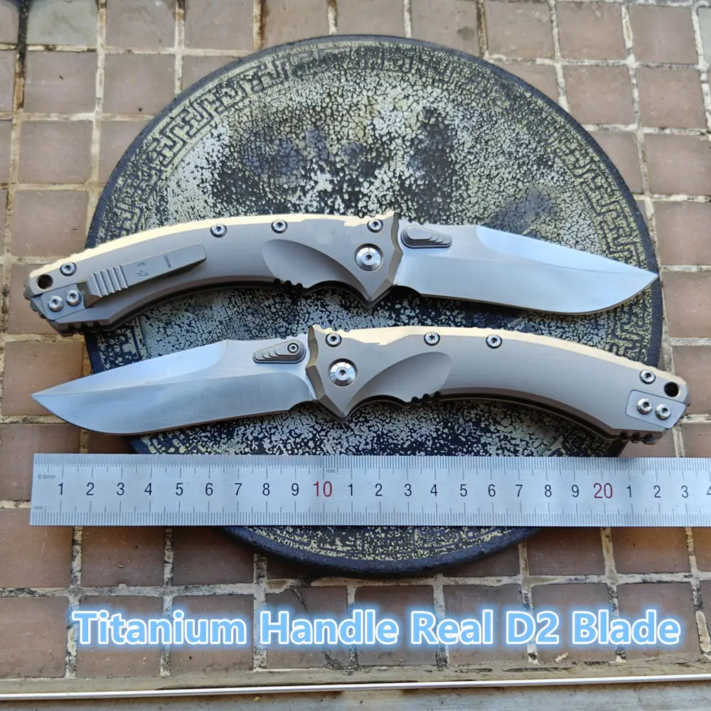 ماي ريال D2 بليد البرمائية سكين للفرد RamL دليل TC4 التيتانيوم مقبض السيراميك تحمل جيب التخييم هانت أداة EDC في الهواء الطلق