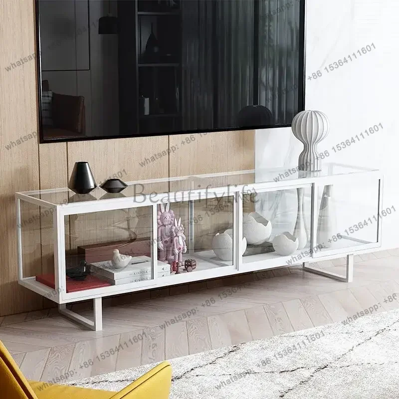 Best Sellers Living Room Multifunctional Locker Tempered Glass TV Cabinet Combination Nordic Lego Cabinet Light Luxury Modern