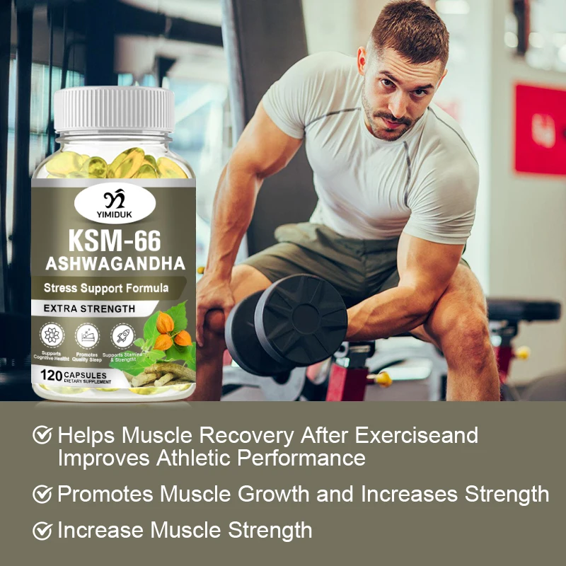 KSM-66 Ashwagandha Capsules - Stress, Mood, & Athletic Support - KSM66 & Black Pepper for Maximum Absorption