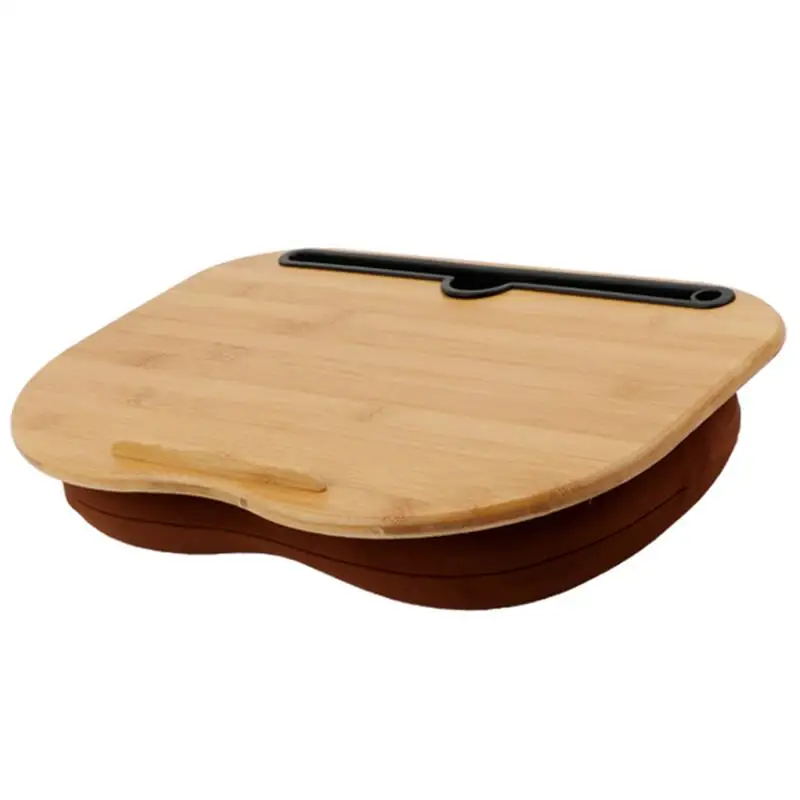 Lap Desk With Pillow Cushion And Slot Portable Laptop Table Wooden Notebook Desk Tray Platform Holder For Home Bed