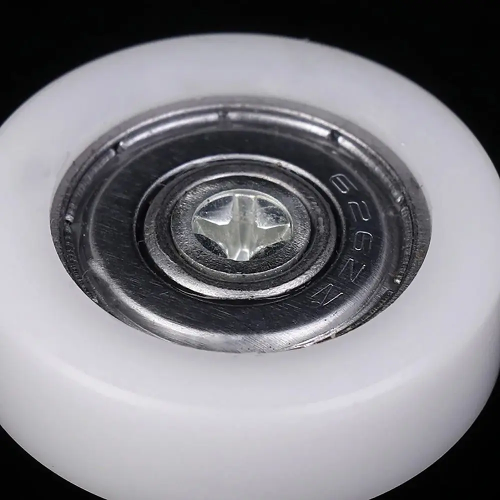 1Pcs With Screw Drawer Bearing Pulley Flat Nylon Metal Cabinet Moving Wheel M6 External Thread Sliding Door Roller