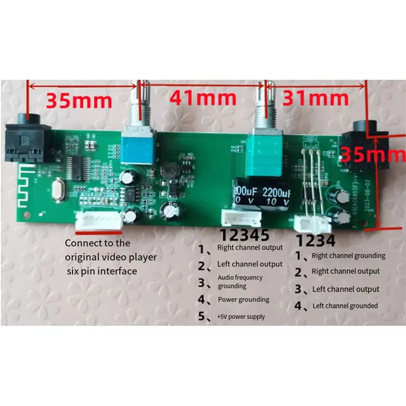Input Phonograph Circuit Board Bluetooth-Compatible Module Record Player Module Development Board Replacement