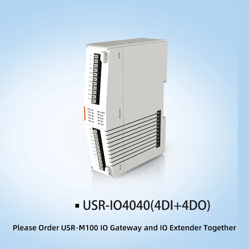 

PUSR 4DI4DO 4AI4DO 8DO 8DI IO Extender (Needs to be used with the USR-M100 gateway Do not purchase it separately!)