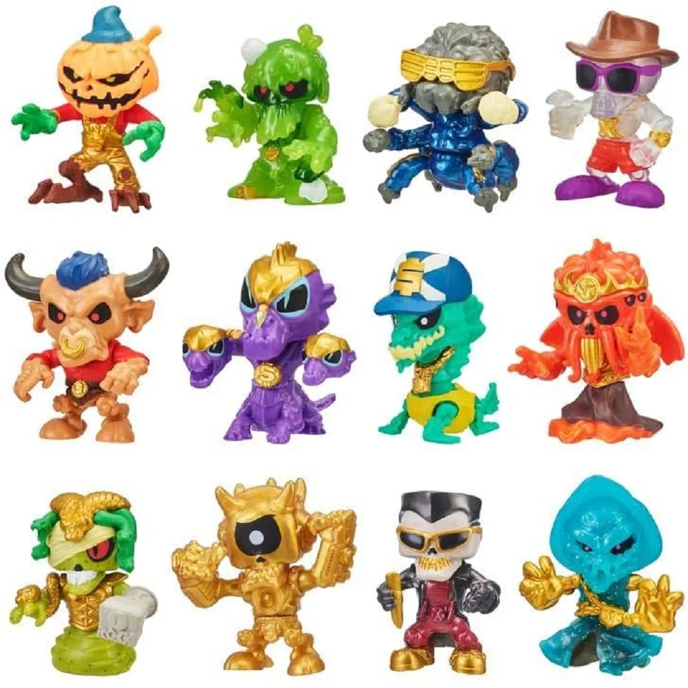 Treasure X Monster Gold – Nouvelle boîte mystère aléatoire en forme de cercueil miniature – 8 niveaux de figurines d'action – Jouets pour enfants – Cadeau d'anniversaire surprise