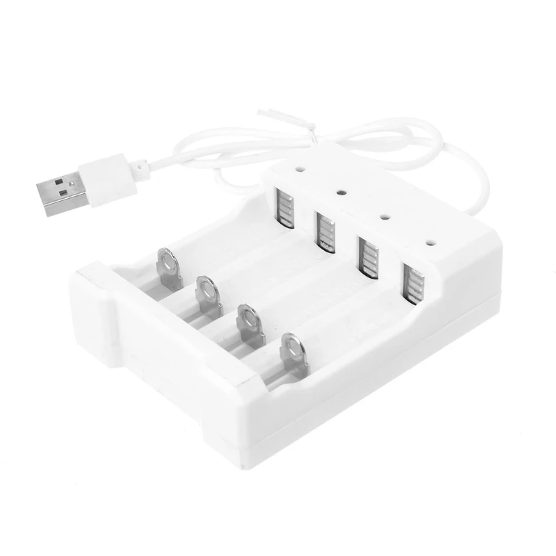 USB 4 Slots Fast Charging Short Circuit for Protection for AAA and AA Rechargeable Station Adapt