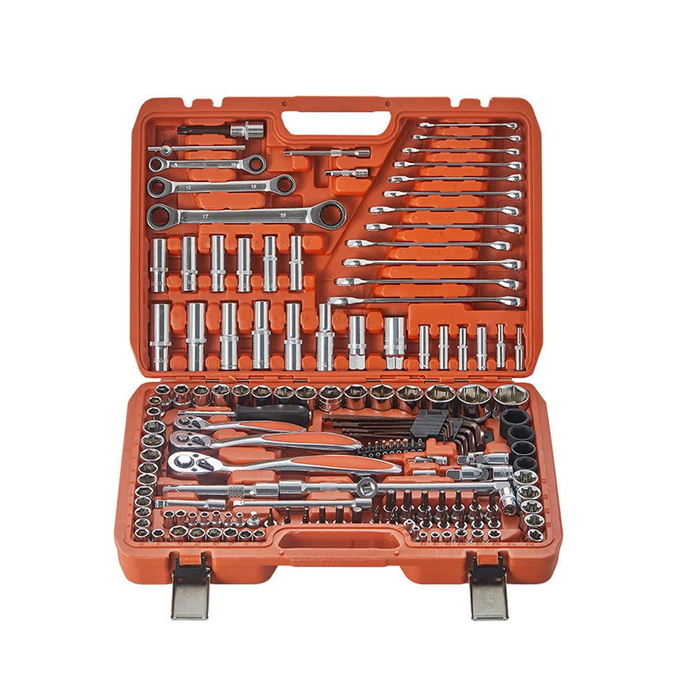 Professional 150PCS Drive Socket Set blow case 1/4 3/8 1/2 ratchet wrench tool sets box