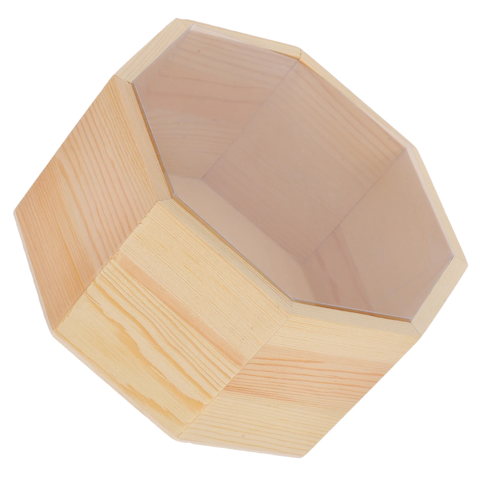 

Transparent Wooden Jewelry Display Case Storage Organizer Retro Decorative Box Vintage Style Wood Material Proper Size Gift