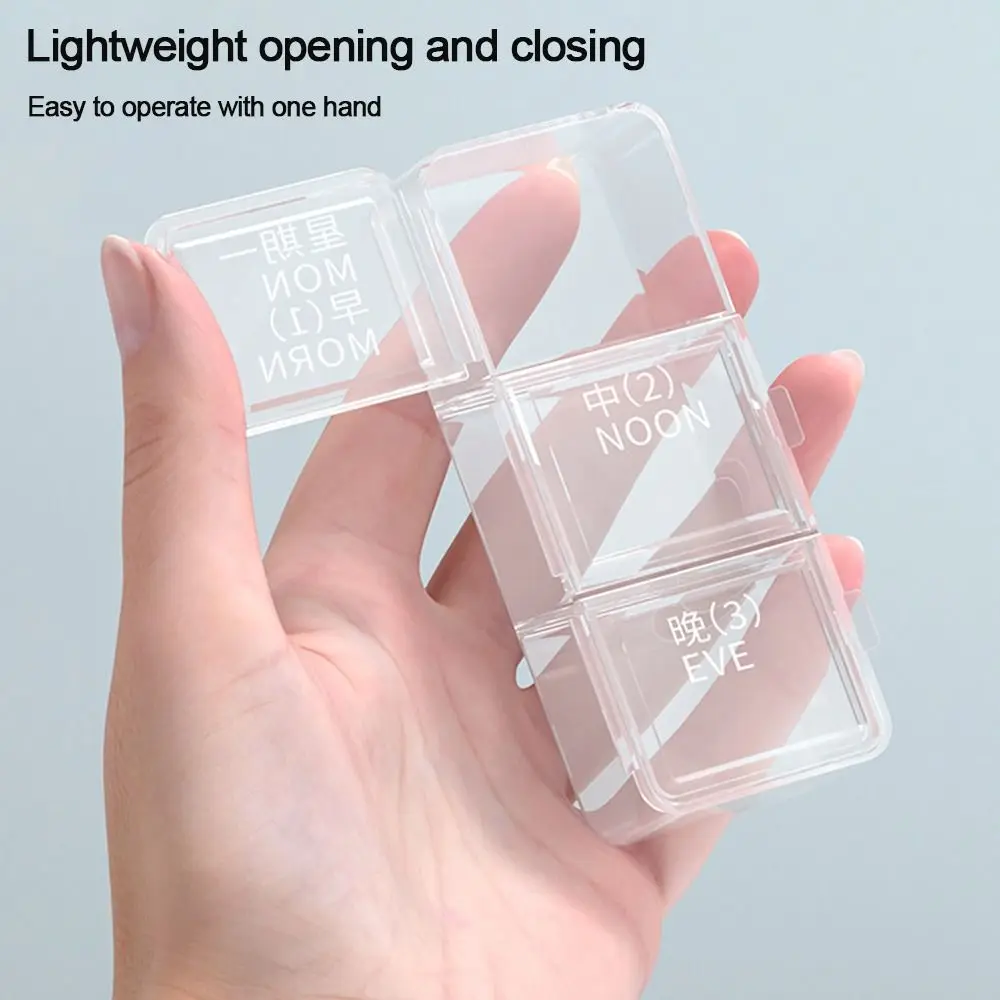 Portable Travel 24 Grids Independent Lattice Medicine Storage Case Pill Box Drugs Organizer Holder Tablet Dispenser Container