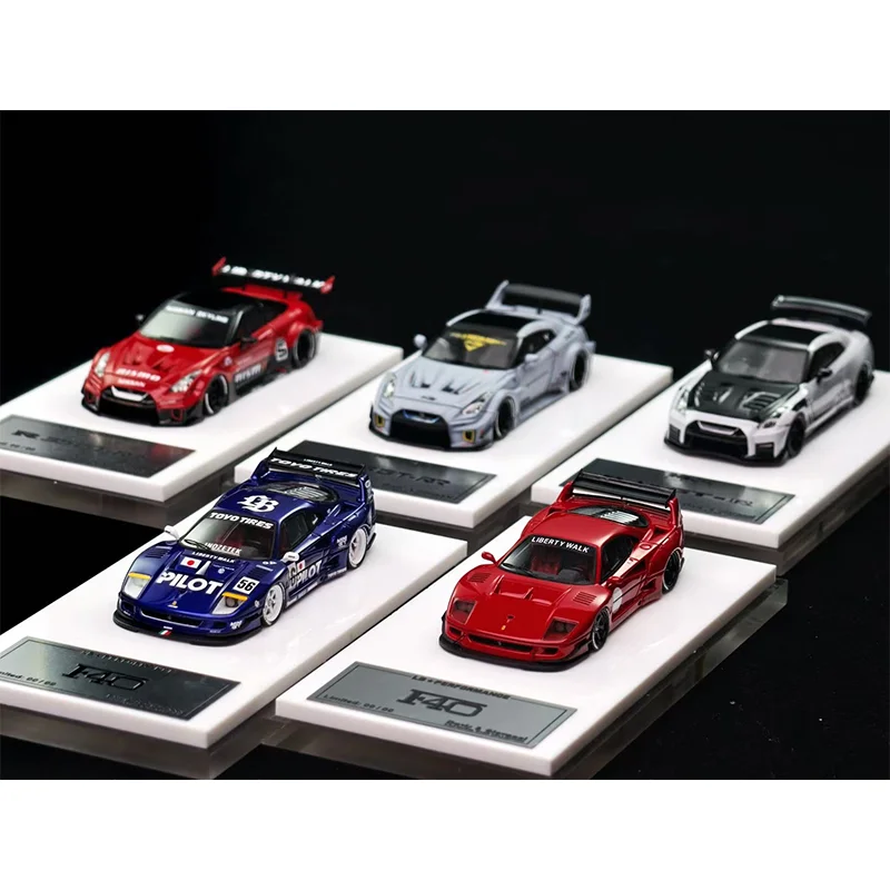 신제품 입고 Dg 1:64 R35 Gt-Rr Hks Lb F40 2025 Apa Xpo 전시회 한정판 미니어처 레진 자동차 모델 맞춤형 장난감 선물