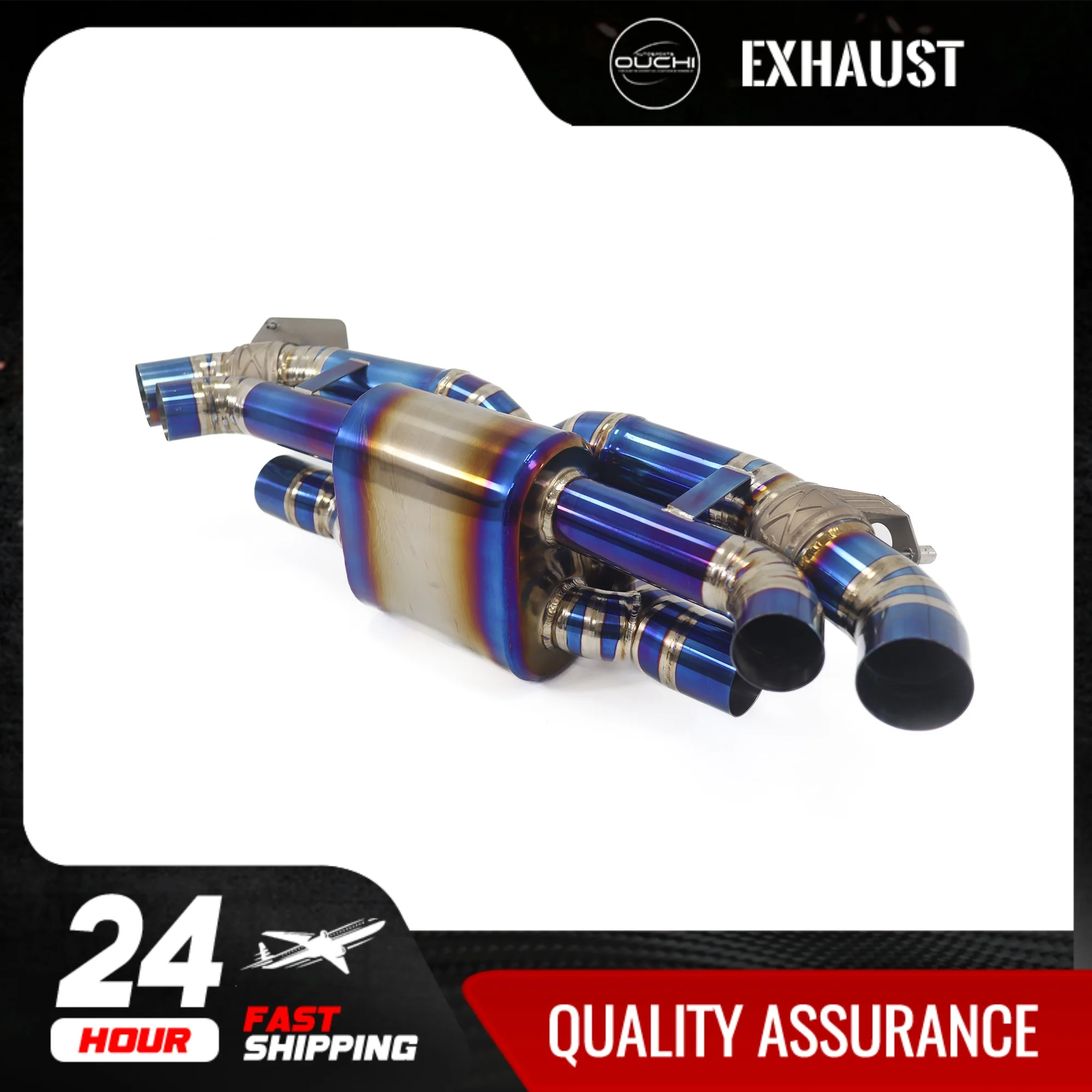 Fast shipping in 24 hours catback for Porsche 911 992 Turbo S OUCHI titanium alloy exhaust system Original valve Car Accessories