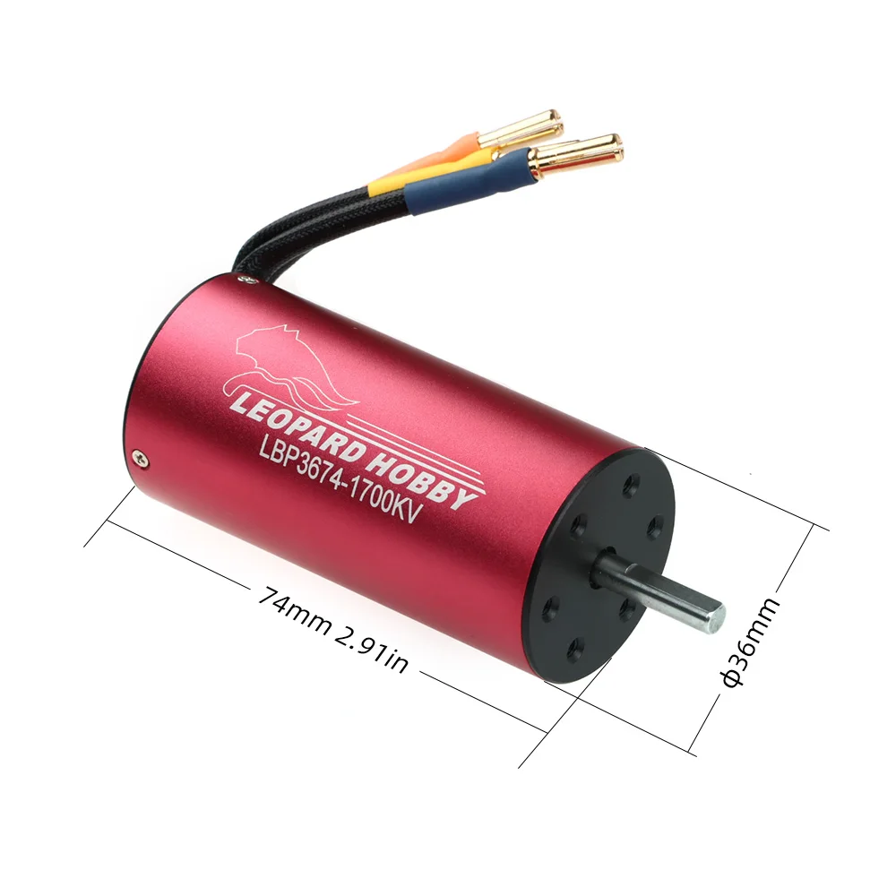 Leopard Hobby 2-4S Lipo 550 Brushless Motor 3674 1700KV 1900KV 2200KV For 1/10 Scale Models RC Cars Airplane Boat Plane