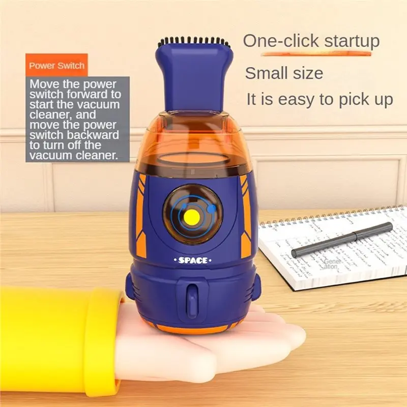 New Arrival Mini Keyboard Dust Cleaner Desktop Vacuum Cleaner Electric Usb Charging Night Light Handheld Desktop Cleaner Rubber