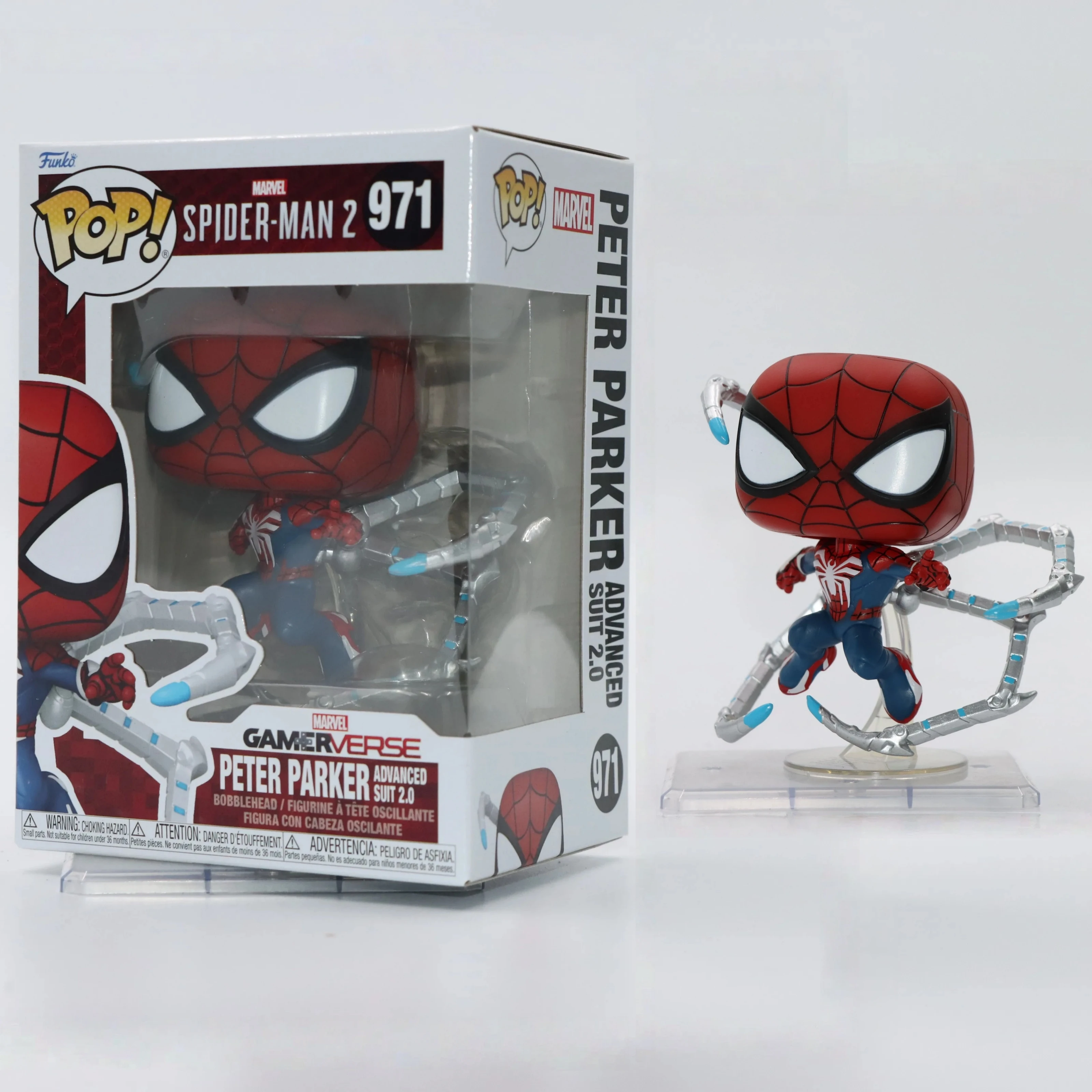 

Фигурка Питера Паркера в улучшенном костюме 2.0 Spider-Man 2 Funko Pop! # Официальные аутентичные фигурки ограниченной серии 971: подарок для фанатов