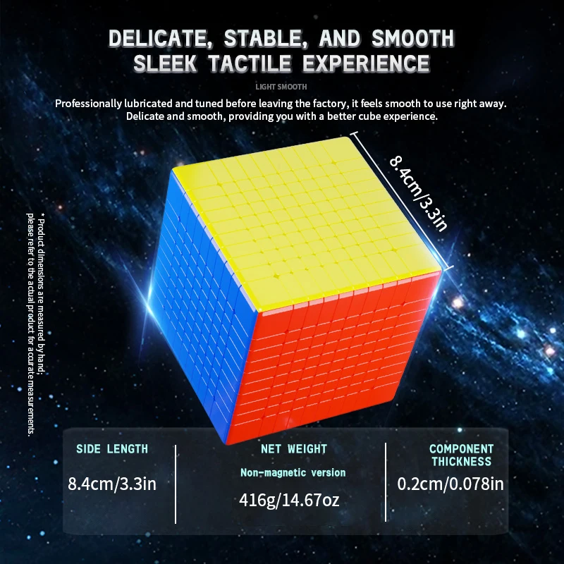 SENGSO 6x6x6 7x7x7 8x8x8 10x10x10 11x11x11 Cubo de velocidad rompecabezas-juguete educativo de cubo de alto orden de competición profesional