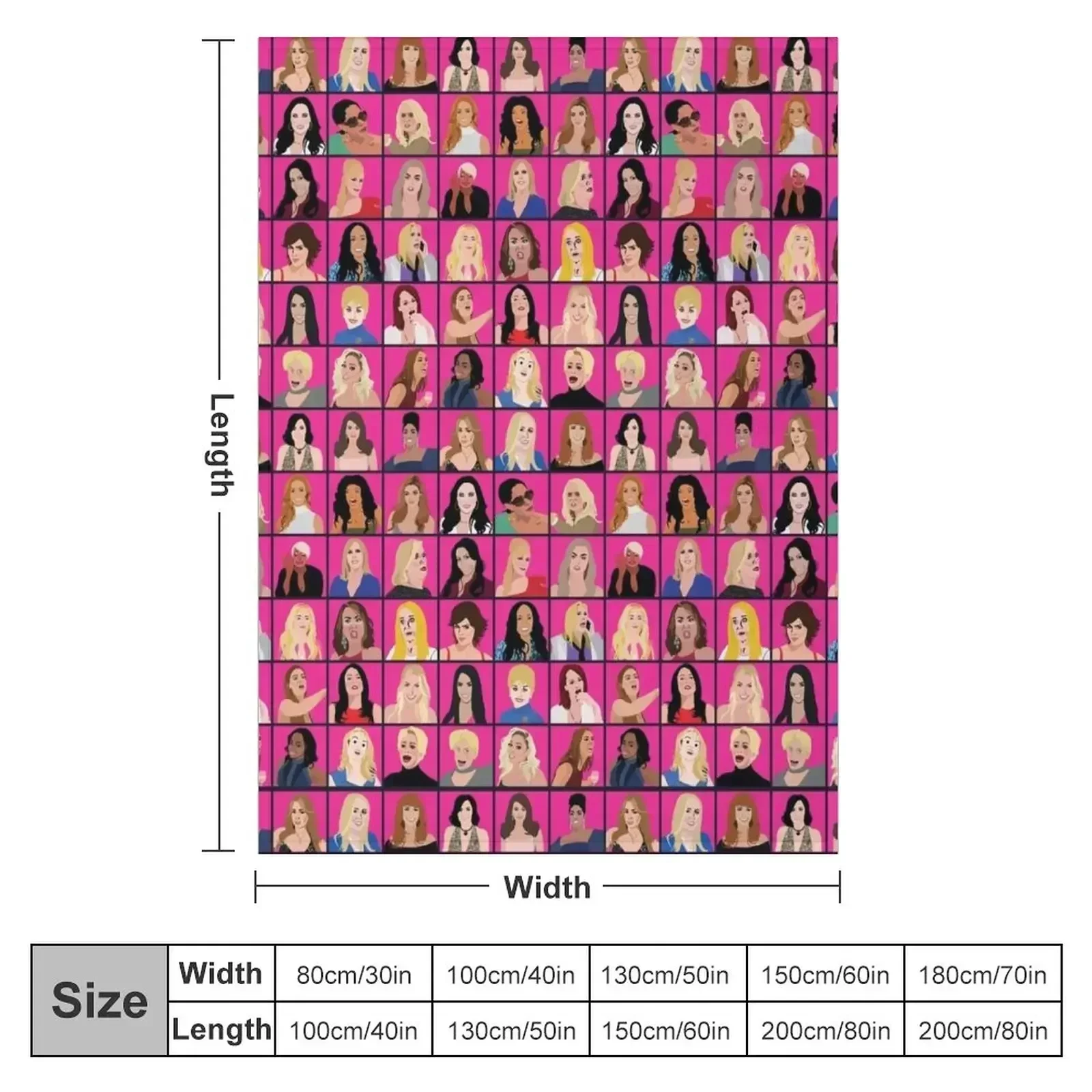Real Housewives All Stars Throw Blanket couch cozy soft plush fuzzy picnic outdoor blanket