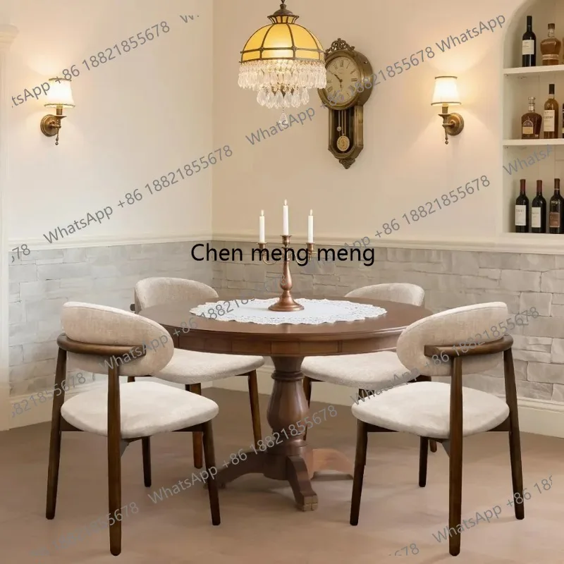 Wooden Dining Chairs Set of 4 Modern Fabric Upholstered Kitchen Chairs Mid-Century Modern Dining Chairs Farmhouse Customized