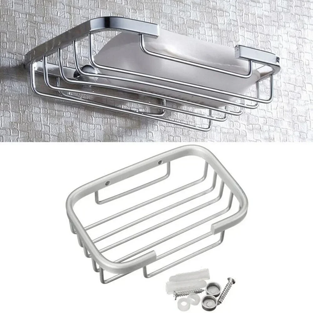 New Stainless Steel Soap Dishes Wall Mounted Shower Soap Holder Bathroom Storage Box Container Soap Dish Basket Tray Rack