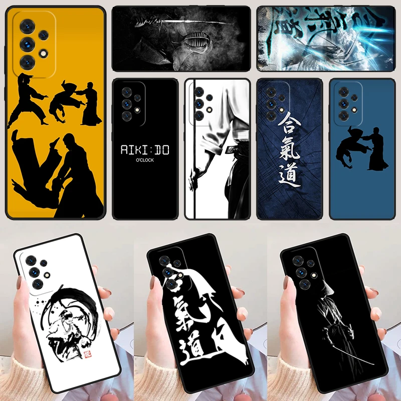 Aikido Japanese Martial phone case For Samsung Galaxy A42 A31 A40 A51 A71 A32 A80 A91 A52 A72 A73 A20e A21S A50 A70 A11 A12