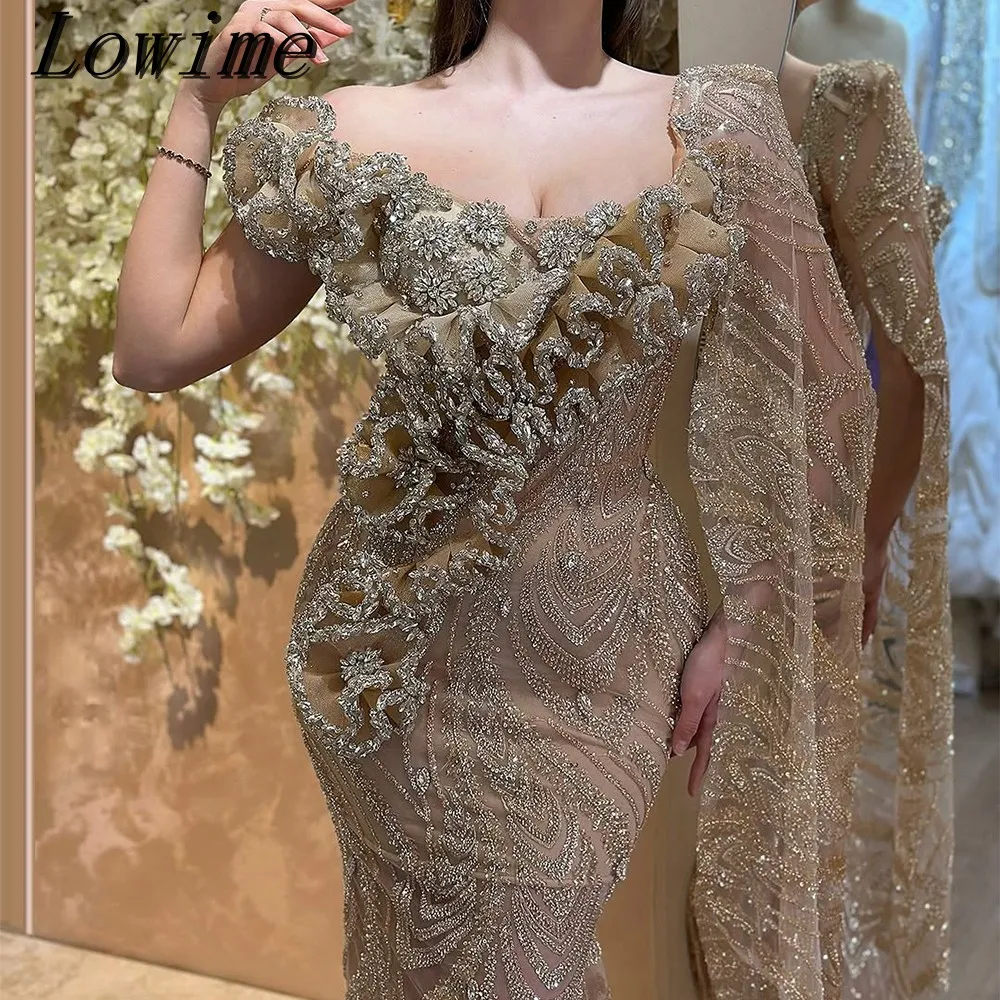 

Crystals Celebrity Evening Dresses Plus Size Formal Gown Pleated One Shoulder Wedding Party Dresses فساتين حفلات سهره فاخره