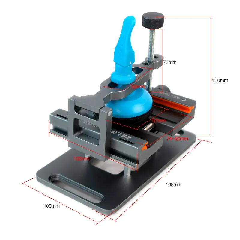 Relife RL-601S plus 2 in 1 Universal-Handy hitze freie Bildschirm rückseitige Abdeckung Demontage Trennung 360 Rotation Reparatur vorrichtung – Detail 11