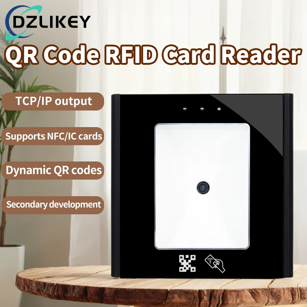 

NFC Embedded Turnstile Scanner,Dynamic QR Code RFID Card Reader with TCP/IP, RS232/RS485, WG26/34, USB for Access Control System