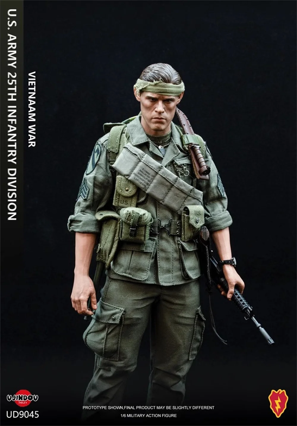 1/6 UJINDOU UD9045 US. 25. Tough Guy Soldat Puppe Vietnam War Man Komplettset bewegliche Actionfigur 12" zum Sammeln
