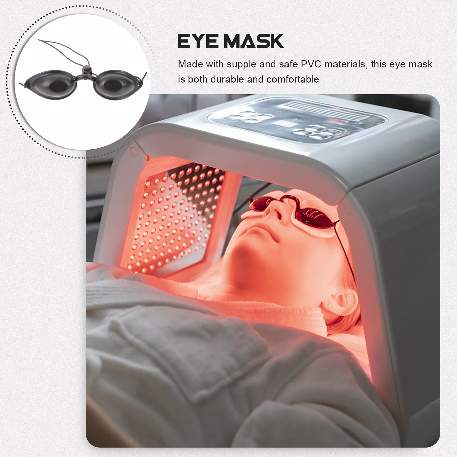 

Adjustable Eye Protection Mask PVC Tanning Bed Goggles Uv Safety Shade Comfortable Eye Protection Tanning Goggles