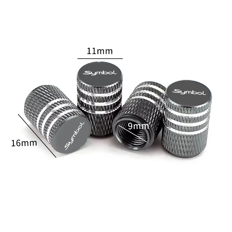 4PCS Metal Wheel Tire Valve Stem Caps Air Dust Cover For Renault Symbol Logo Anti-rust Tyre Air Caps Exterior Decor Accessories