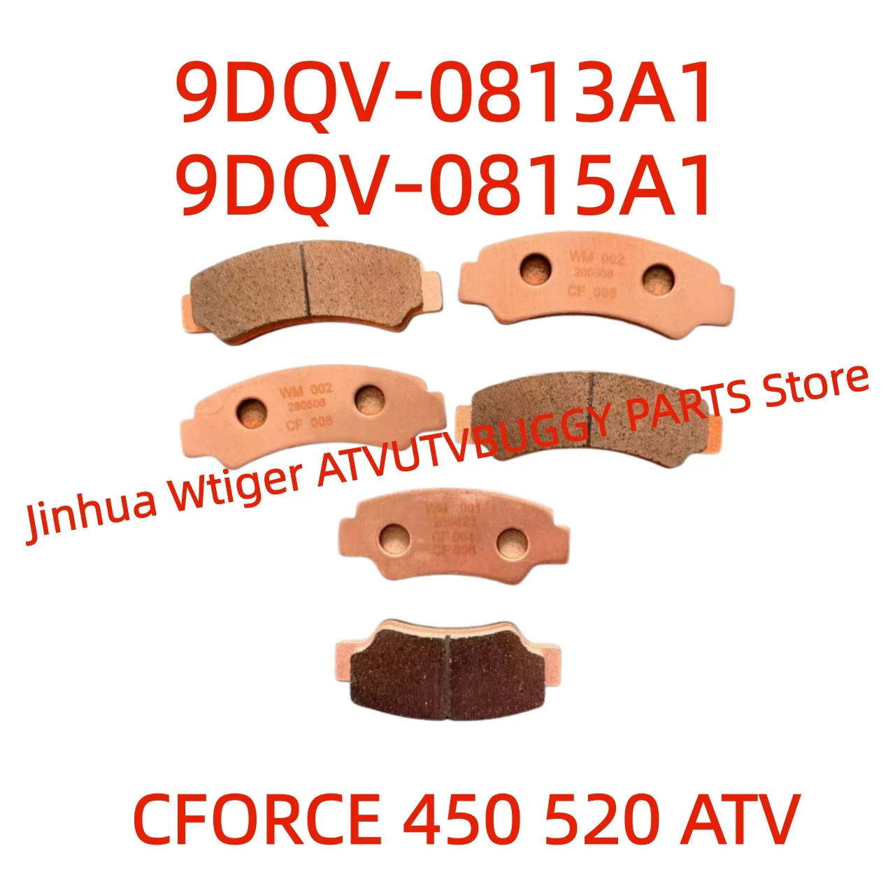 

3PAIRS Front & Rear SINTERED Brake Pads 9DQV-0813A1 9DQV-0815A1 For CFMoto NEW450 520 ATV CFORCE 450 520 CF400AZ-3S CF500AZ-9S