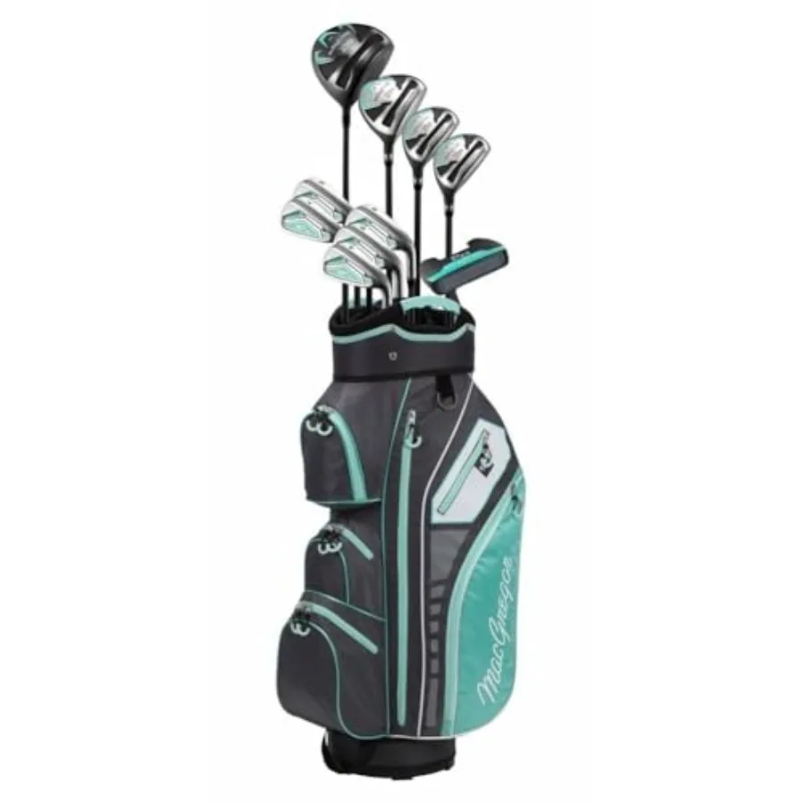 

Golf Ladies DCT3000 Premium Graphite Irons Graphite Woods Golf Club Cart Bag Package Set, Mens Right Hand, Navy/White