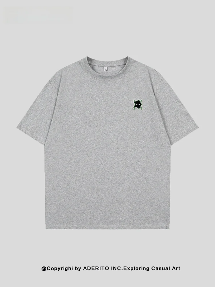 

Модная футболка NANA Trendy Brand с коротким рукавом, свободного кроя, с вышивкой в виде монстра, универсальная, повседневная, с круглым вырезом, из дышащего хлопка, летняя.