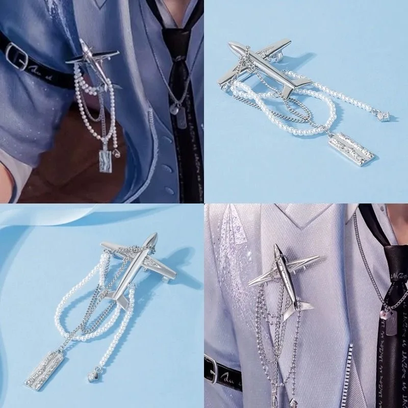 사랑과 깊은 하늘 Caleb 생일 같은 항공기 브로치 금속 마이크로 씰 애니메이션 애니메이션 주변 액세서리 핀