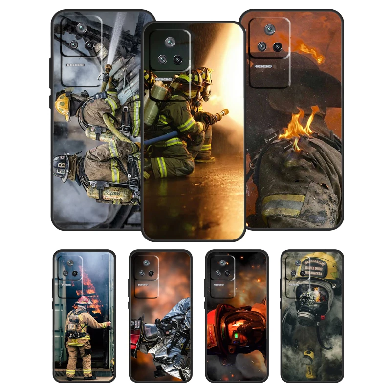 Firefighter Heroes Fireman Case For Xiaomi 11T Pro 12S Ultra Mi 11 Lite Back Cover For POCO X3 Pro F4 X4 GT M3 M4 F3