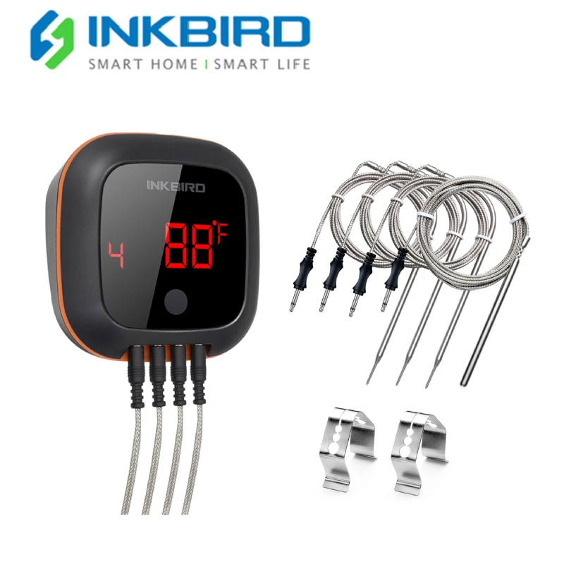 IBT 2X 4XS 6X 3 Types Food Cooking Bluetooth Wireless BBQ Thermometer IBT-6XS Probes&Timer For Oven Meat Grill Free App Control