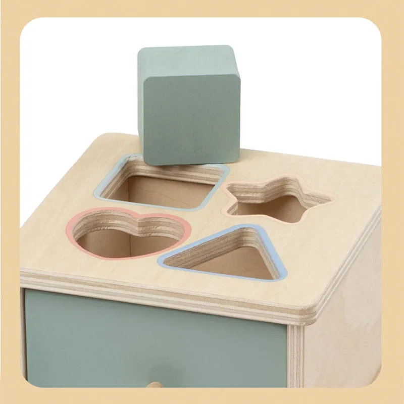 Montessori การจําแนกเกม Early Education เหรียญ Toss การจําแนกกล่องสีความรู้ความเข้าใจรูปร่างการจับคู่บล็อกการสอน Aid