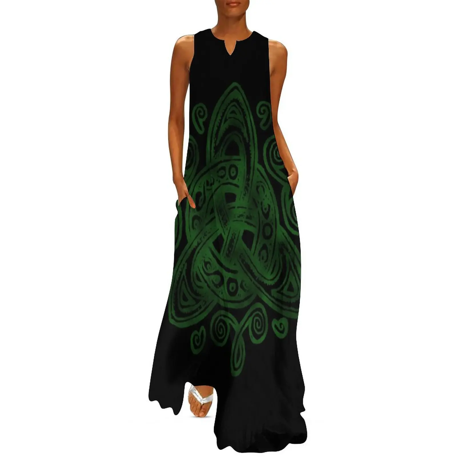 

Celtic Design 2 Long Dress Casual dresses Beachwear women's dresses luxury Women's summer long dress Dress