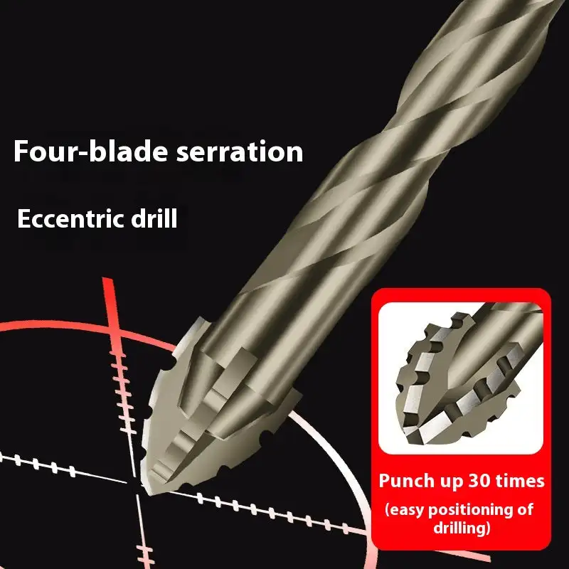 Imagem -03 - Broca Excêntrica Atualizada de Quatro Flautas para Cerâmica Vidro Mármore e Metal