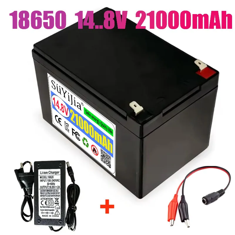 4S6P 14.8V 21Ah Built-in BMS 18650 Li-ion Battery Pack Suitable for 16.8V Equipment High-power Inverter Tourist Car Solar