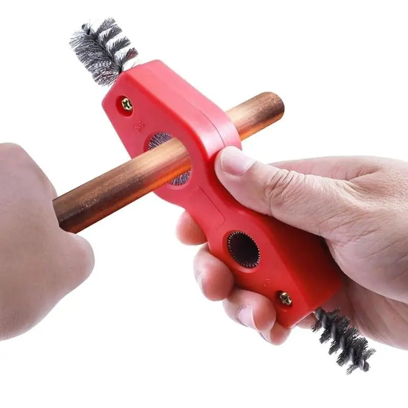 

02DE Щетка для клемм Многофункциональная проволочная щетка с двойной головкой и внутренней внешней резьбой