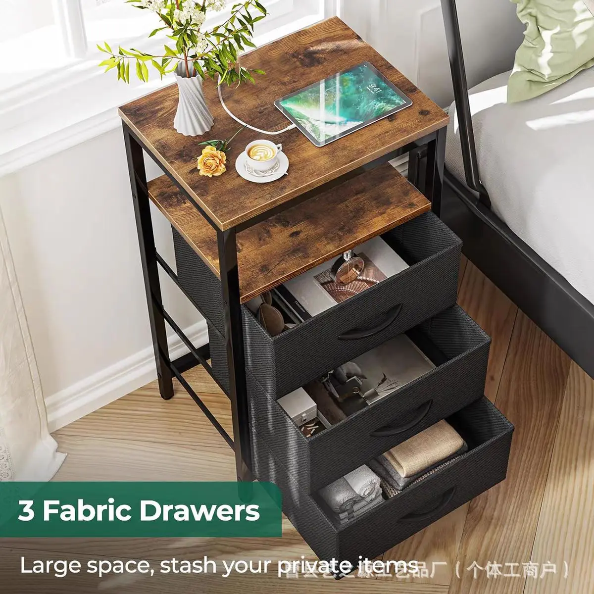 High Value Light Luxury Bedside Table Household Bedroom Bedside Locker Living Room Drawer Type Multi-layer Locker Chest Cabinet