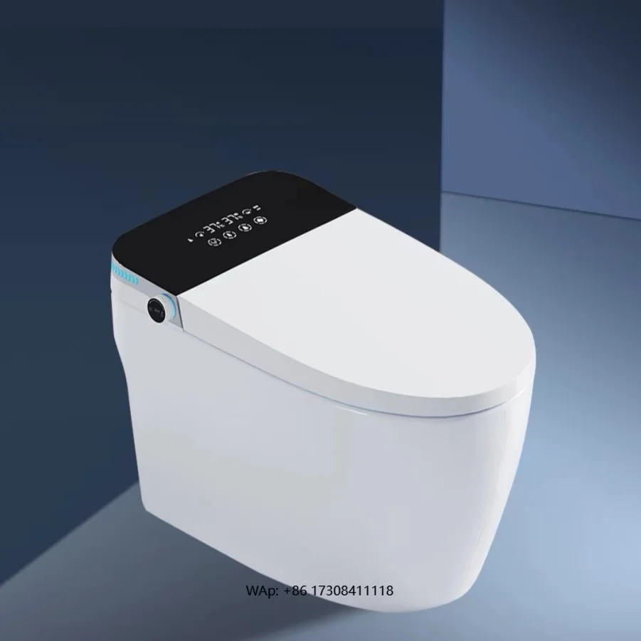 Aan de muur gemonteerd volautomatisch luxe slim toilet Op afstand bestuurbare directe verwarming Geen waterdrukbeperking S-Trap-versie