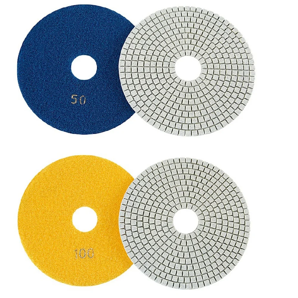 

6 дюймов 150 мм алмазные полировальные подушечки для сухой/влажной полировки гибкие шлифовальные диски бетонный гранит абразивный инструмент полировальный диск
