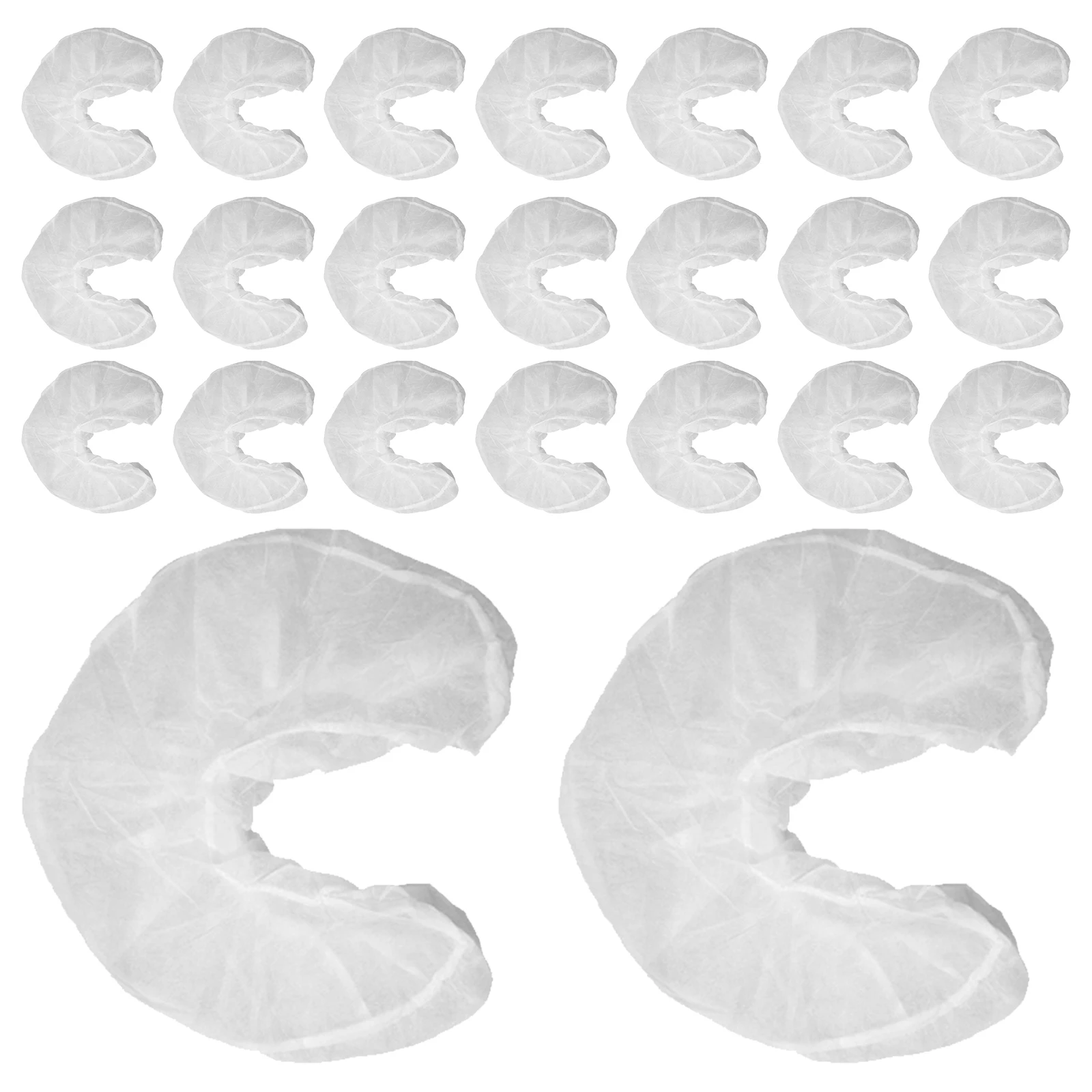 

50Pcs Disposable U Shaped Pillowcase Non-Woven Fabric Elastic Headrest Covers Comfortable Hypoallergenic for Salon Spa