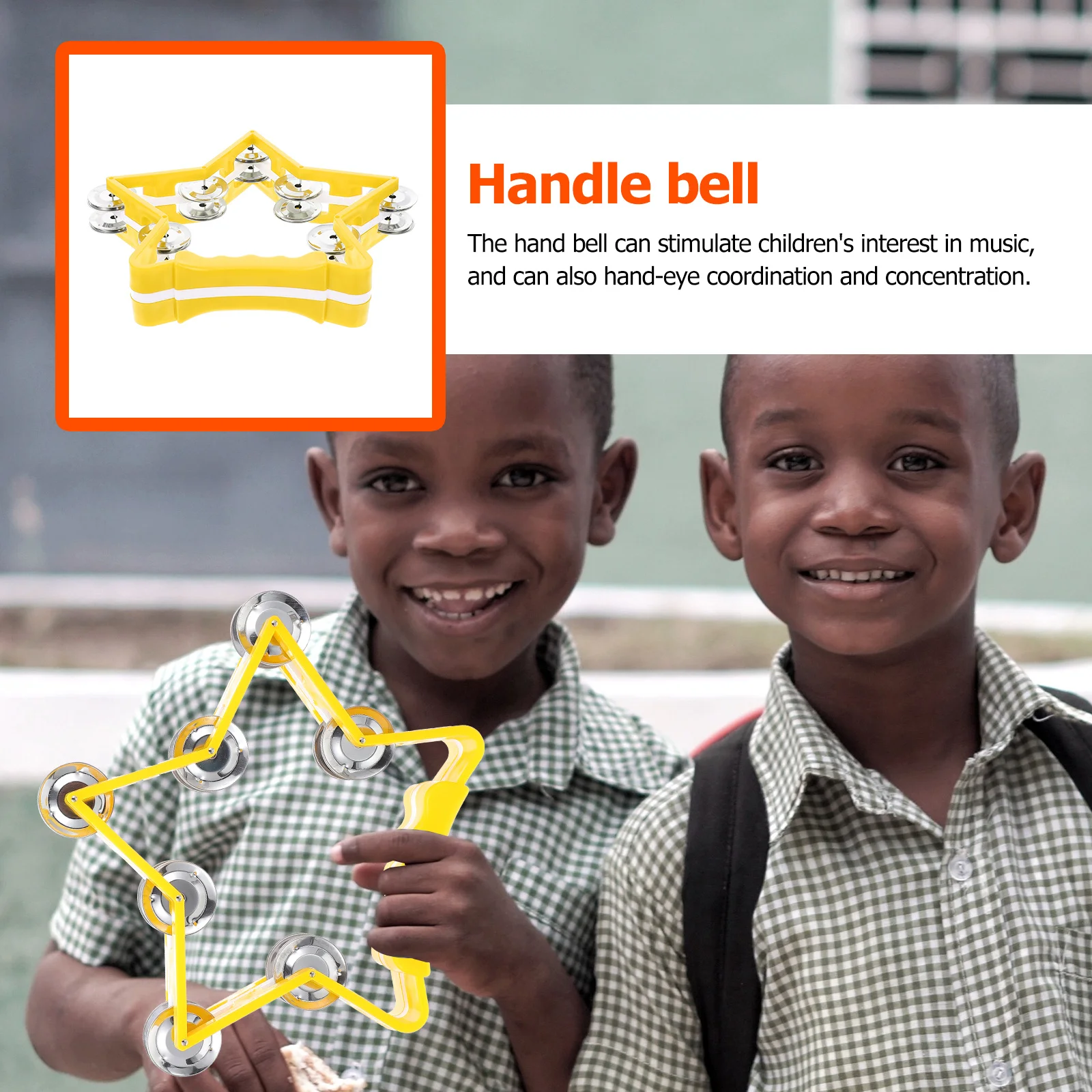 

1Pcs Handheld Bell Kids Musical Rhythm Percussion Instrument Interactive Parent-Child Communication Playthings for Kid