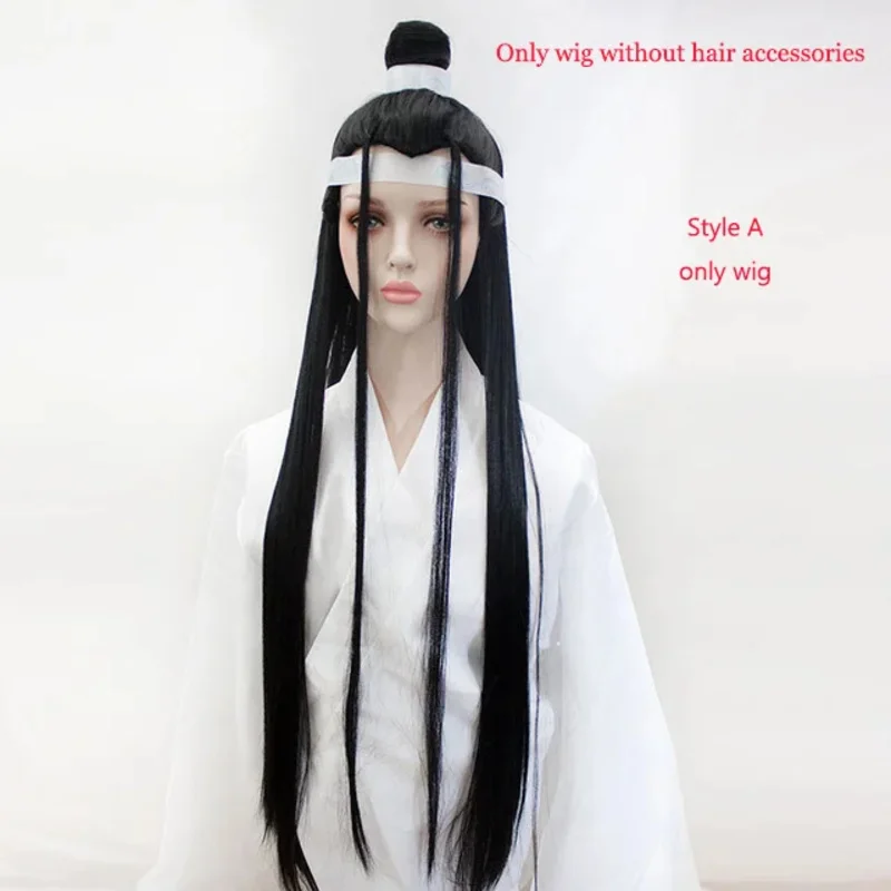 أزياء Lan Wangji التنكرية ، Mo Dao إلى Shi ، الزي القديم ، زي كبير للزراعة الشيطانية ، شعر مستعار أصلي