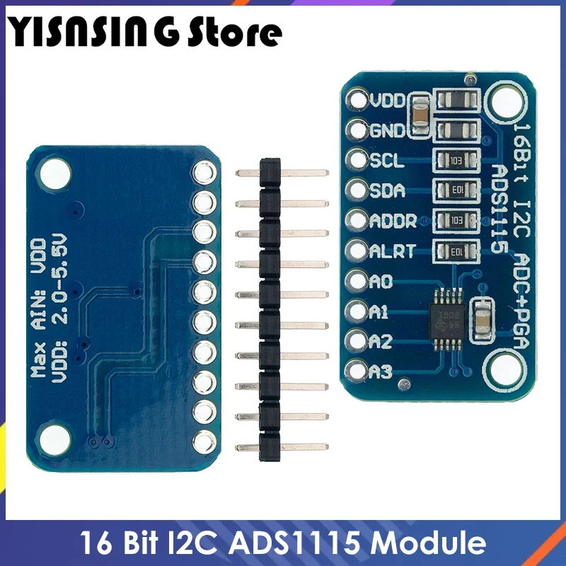 ADS1115 Сверхкомпактная плата разработки 16-точного модуля АЦП АЦП