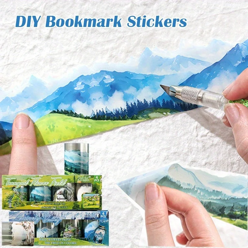 

Студенческие справочники, живописные острова, ландшафтный дизайн, живописные наклейки, закладки ручной работы, декоративные полоски, наклейки для телефона ручной работы «сделай сам»